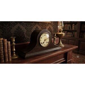 Antique 1920s Gilbert Mantle Clock Tambour Wood Case Winsted Conn USA 20.5in